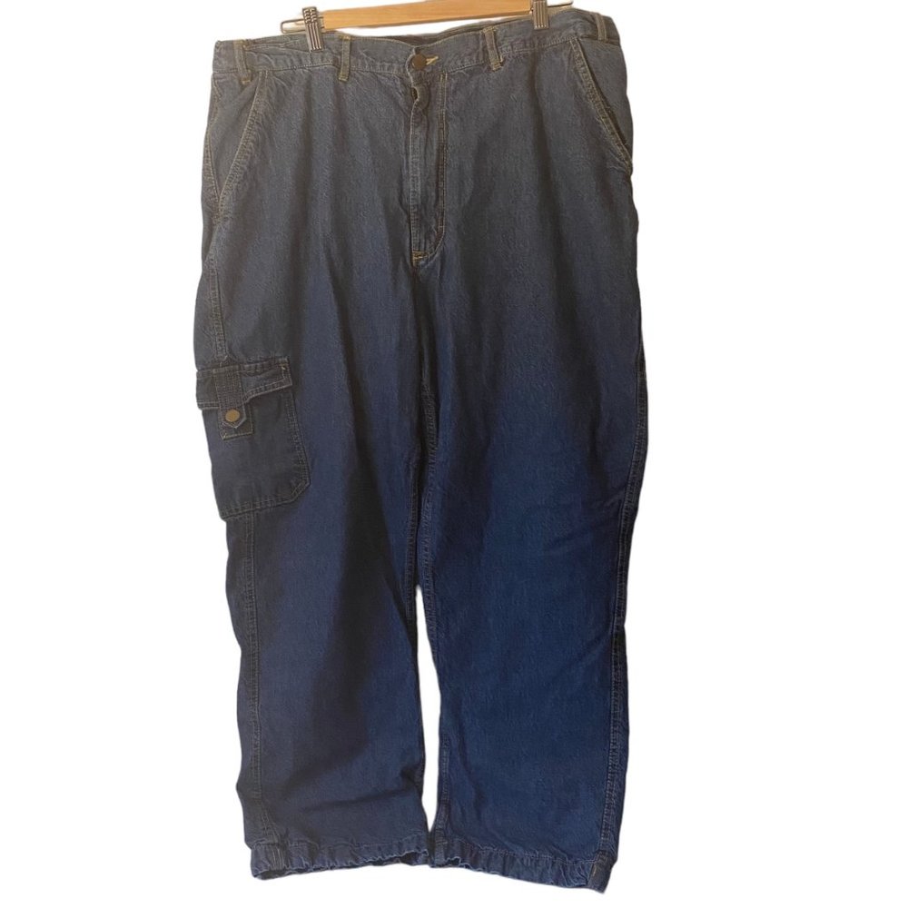 Haband's Arctic Bear flannel lined ‎ cargo jeans pants straight leg men 40M